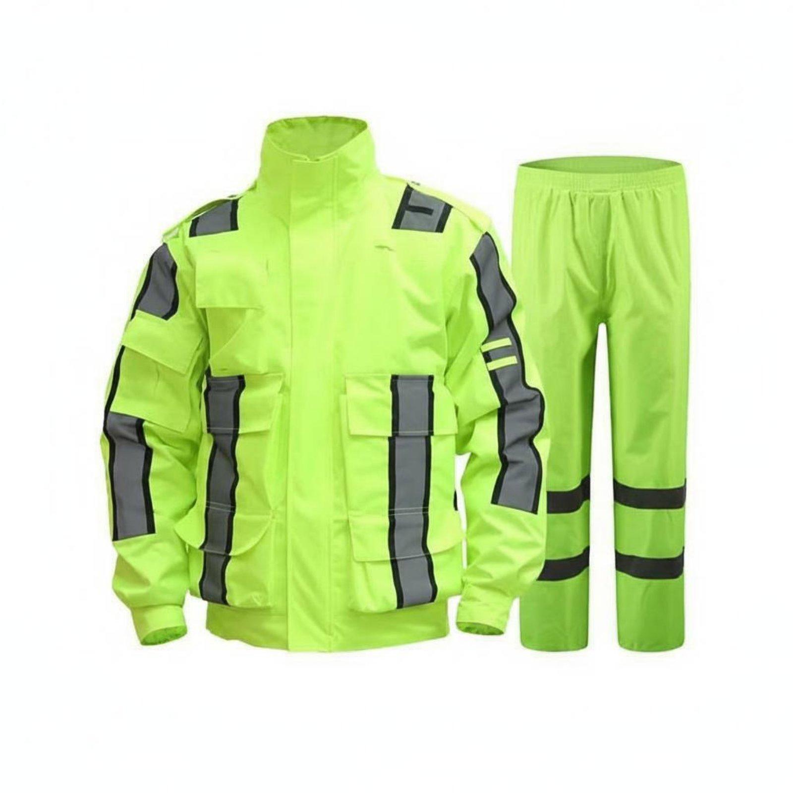 Motorcycle Gear Rain - Yüksek Görünürlüklü Yansıtıcı Yağmurluk Su Geçirmez