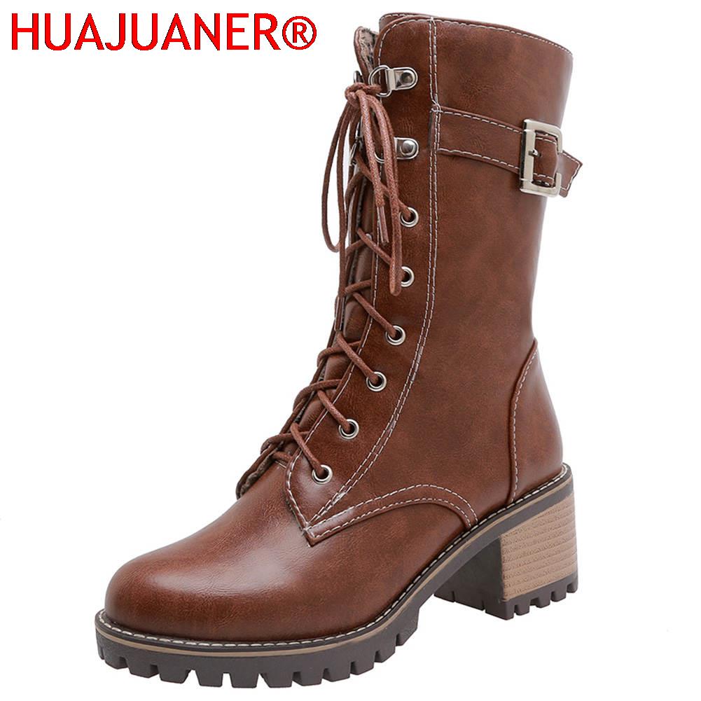 Riding Boot Short - HUAJUANER 2026 Büyük Boy 45 Sonbahar