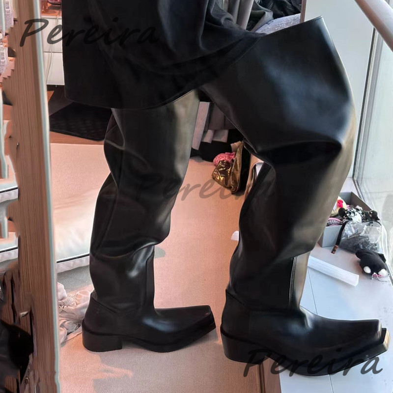 Riding Boot Short - Erkekler ve Kadınlar İçin Kalın Tabanlı
