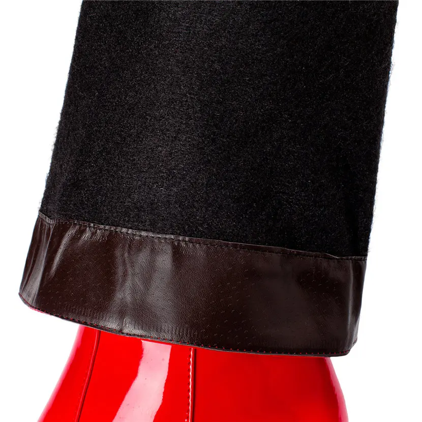 Kırmızı beyaz rugan kadın diz  - Riding Boot Short incelemesi ve fiyatı