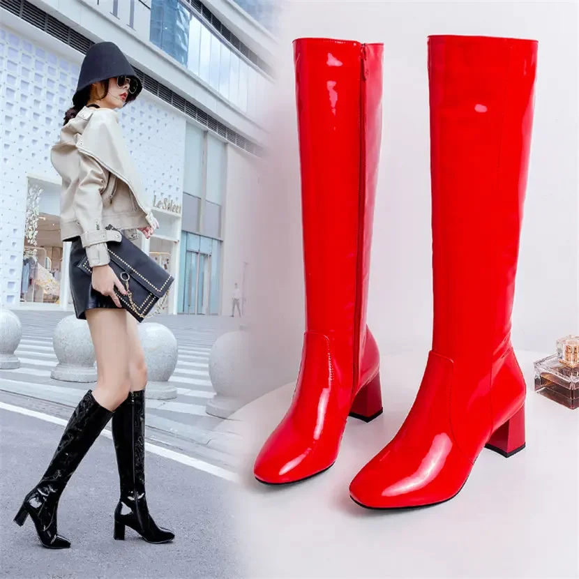 Kırmızı beyaz rugan kadın diz  - Riding Boot Short incelemesi ve fiyatı
